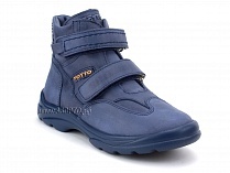 211-22 Тотто (Totto), ботинки демисезонные утепленные, байка, кожа, синий. в Санкт-Петербурге