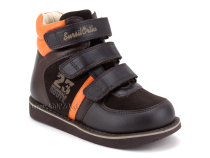 23-252 МАРК Сурсил (Sursil-Ortho), ботинки неутепленные с высоким берцем, кожа, нубук, коричневый, оранжевый в Санкт-Петербурге