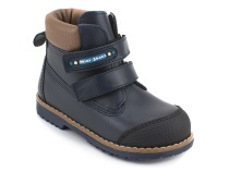 505-MSС (23-25)  Минишуз (Minishoes), ботинки ортопедические профилактические, демисезонные неутепленные, кожа, темно-синий в Санкт-Петербурге
