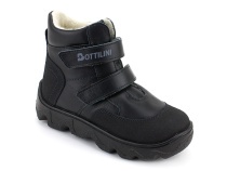 BL-271(05) Боттилини (Bottilini), ботинки  детские демисезонные  ортопедические профилактические, кожа, байка, черный в Санкт-Петербурге