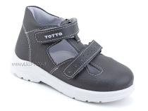 0228-821 Тотто (Totto), туфли детские ортопедические профилактические, кожа, серый в Санкт-Петербурге