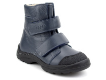 338-712 Тотто (Totto), ботинки детские утепленные ортопедические профилактические, кожа, синий в Санкт-Петербурге
