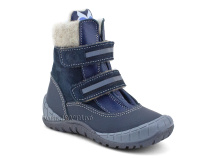 23011-080-01 (21-25)  Тапибу (Tapiboo), ботинки детские демисезонные утепленные ортопедические профилактические , байка, кожа, нубук, синий 