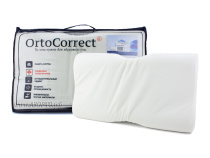 ORTOCORRECT Premium 2 Plus 58*34см, валики 10/12см. Подушка ортопедическая с эффектом памяти, белый 