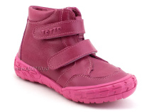201-267 Тотто (Totto), ботинки демисезонние детские профилактические на байке, кожа, фуксия. в Санкт-Петербурге